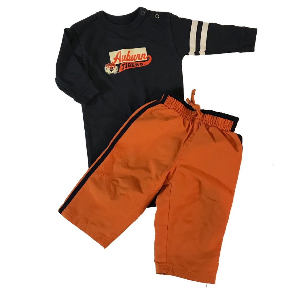 College kids Auburn & Carters Orange Pants 12 mo